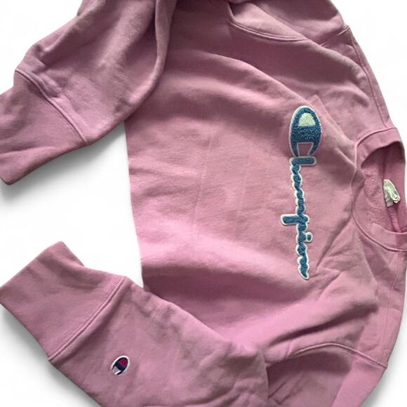 Pink champion cropped sweatshirt champion - Picture 3 of 4